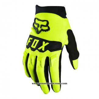 2021 Motocross Cyclisme FOX Gants Doigts Long Jaune