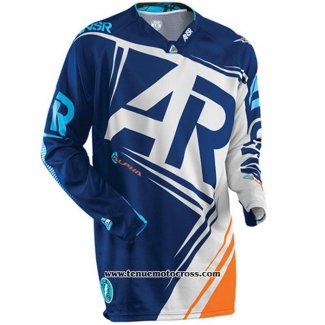 2020 Motocross Cyclisme Maillot ANSR Manches Longues Bleu