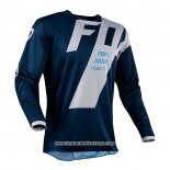 2020 Motocross Cyclisme Maillot FOX Manches Longues Fonce Bleu