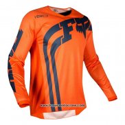 2020 Motocross Cyclisme Maillot FOX Manches Longues Orange