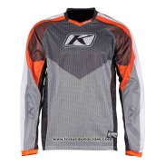 2020 Motocross Cyclisme Maillot Klim Manches Longues Gris