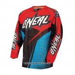 2020 Motocross Cyclisme Maillot Oneal Manches Longues Rouge Bleu