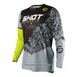 2020 Motocross Cyclisme Maillot Shot Manches Longues Gris