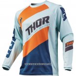 2020 Motocross Cyclisme Maillot Thor Manches Longues Blanc