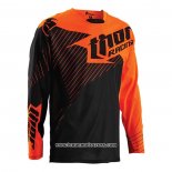 2020 Motocross Cyclisme Maillot Thor Manches Longues Noir Orange