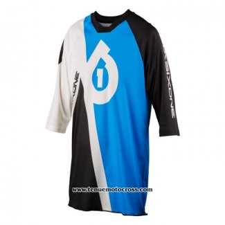 2020 Motocross Cyclisme T Shirt Sixsixone Manches Courtes Bleu