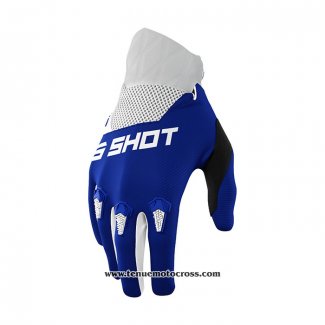 2021 Shot Motocross Cyclisme Gants Doigts Long Bleu