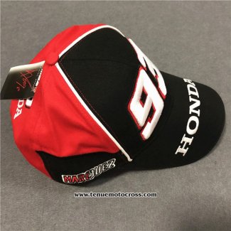 2020 Moto GP Cyclisme No.93 Casquette Noir Rouge