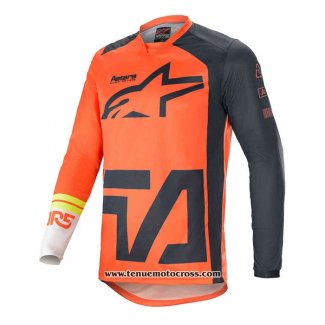 2020 Motocross Cyclisme Maillot Alpinestars Manches Longues Noir Orange