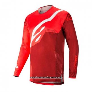 2020 Motocross Cyclisme Maillot Alpinestars Manches Longues Rouge