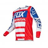 2020 Motocross Cyclisme Maillot FOX Manches Longues Bleu Rouge