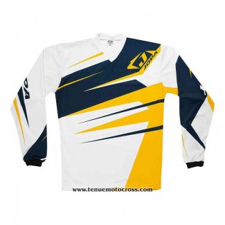 2020 Motocross Cyclisme Maillot Jopa Manches Longues Blanc