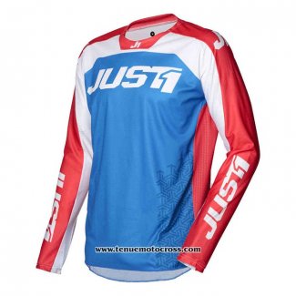 2020 Motocross Cyclisme Maillot Just 1 Manches Longues Bleu Rouge