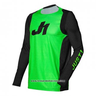 2020 Motocross Cyclisme Maillot Just 1 Manches Longues Vert Noir