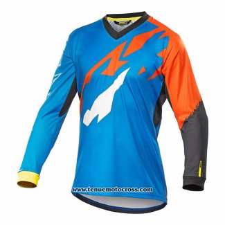 2020 Motocross Cyclisme Maillot Mavic Manches Longues Bleu