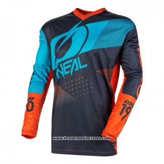 2020 Motocross Cyclisme Maillot Oneal Manches Longues Bleu