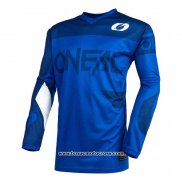 2020 Motocross Cyclisme Maillot Oneal Manches Longues Bleu