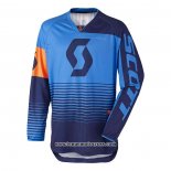 2020 Motocross Cyclisme Maillot Scott Manches Longues Bleu