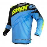 2020 Motocross Cyclisme Maillot Shot Manches Longues Bleu