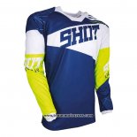 2020 Motocross Cyclisme Maillot Shot Manches Longues Bleu