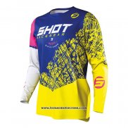 2020 Motocross Cyclisme Maillot Shot Manches Longues Jaune