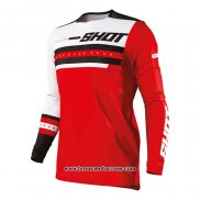 2020 Motocross Cyclisme Maillot Shot Manches Longues Rouge