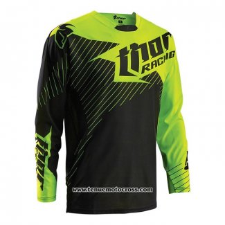 2020 Motocross Cyclisme Maillot Thor Manches Longues Vert