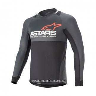 2021 Alpinestars Motocross Cyclisme Maillot Manches Longues Gris Noir