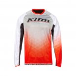 2021 Klim Motocross Cyclisme Maillot Manches Longues Gris Rouge