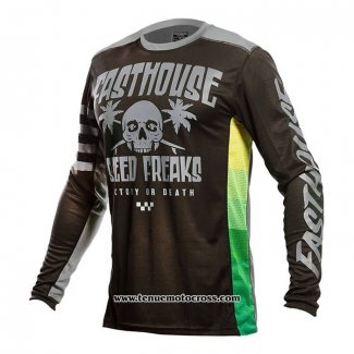 2021 Motocross Cyclisme Maillot Fast House Manches Longues Noir Vert