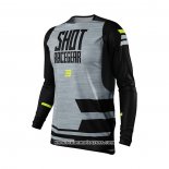 2021 Shot Motocross Cyclisme Maillot Manches Longues Gris Noir