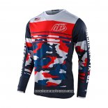 2021 TLD Motocross Cyclisme Maillot Manches Longues Noir Bleu Rouge