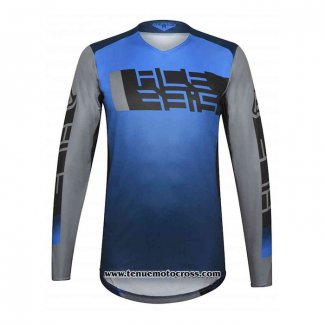 2020 Motocross Cyclisme Maillot Acerbis Manches Longues Bleu