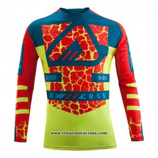 2020 Motocross Cyclisme Maillot Acerbis Manches Longues Jaune Rouge