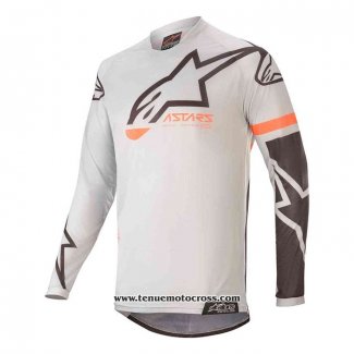 2020 Motocross Cyclisme Maillot Alpinestars Manches Longues Blanc