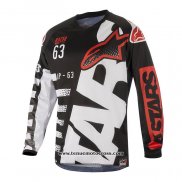 2020 Motocross Cyclisme Maillot Alpinestars Manches Longues Noir Blanc