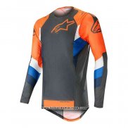 2020 Motocross Cyclisme Maillot Alpinestars Manches Longues Orange