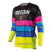 2020 Motocross Cyclisme Maillot Freegun Manches Longues Noir