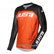 2020 Motocross Cyclisme Maillot Just 1 Manches Longues Noir Orange