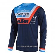 2020 Motocross Cyclisme Maillot KTM Manches Longues Profond Bleu