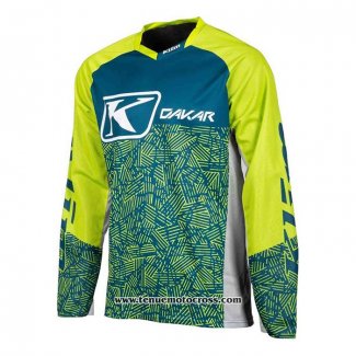 2020 Motocross Cyclisme Maillot Klim Manches Longues Vert Jaune