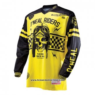 2020 Motocross Cyclisme Maillot Oneal Manches Longues Jaune