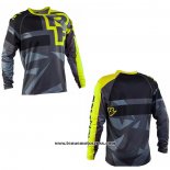 2020 Motocross Cyclisme Maillot RF Manches Longues Jaune Gris