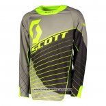 2020 Motocross Cyclisme Maillot Scott Manches Longues Gris Jaune