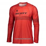 2020 Motocross Cyclisme Maillot Scott Manches Longues Rouge