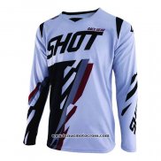 2020 Motocross Cyclisme Maillot Shot Manches Longues Blanc