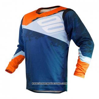 2020 Motocross Cyclisme Maillot Shot Manches Longues Bleu