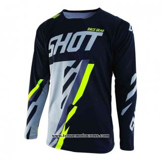 2020 Motocross Cyclisme Maillot Shot Manches Longues Noir