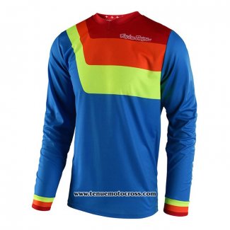 2020 Motocross Cyclisme Maillot TLD Manches Longues Bleu