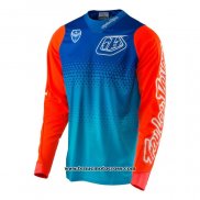 2020 Motocross Cyclisme Maillot TLD Manches Longues Bleu Rouge